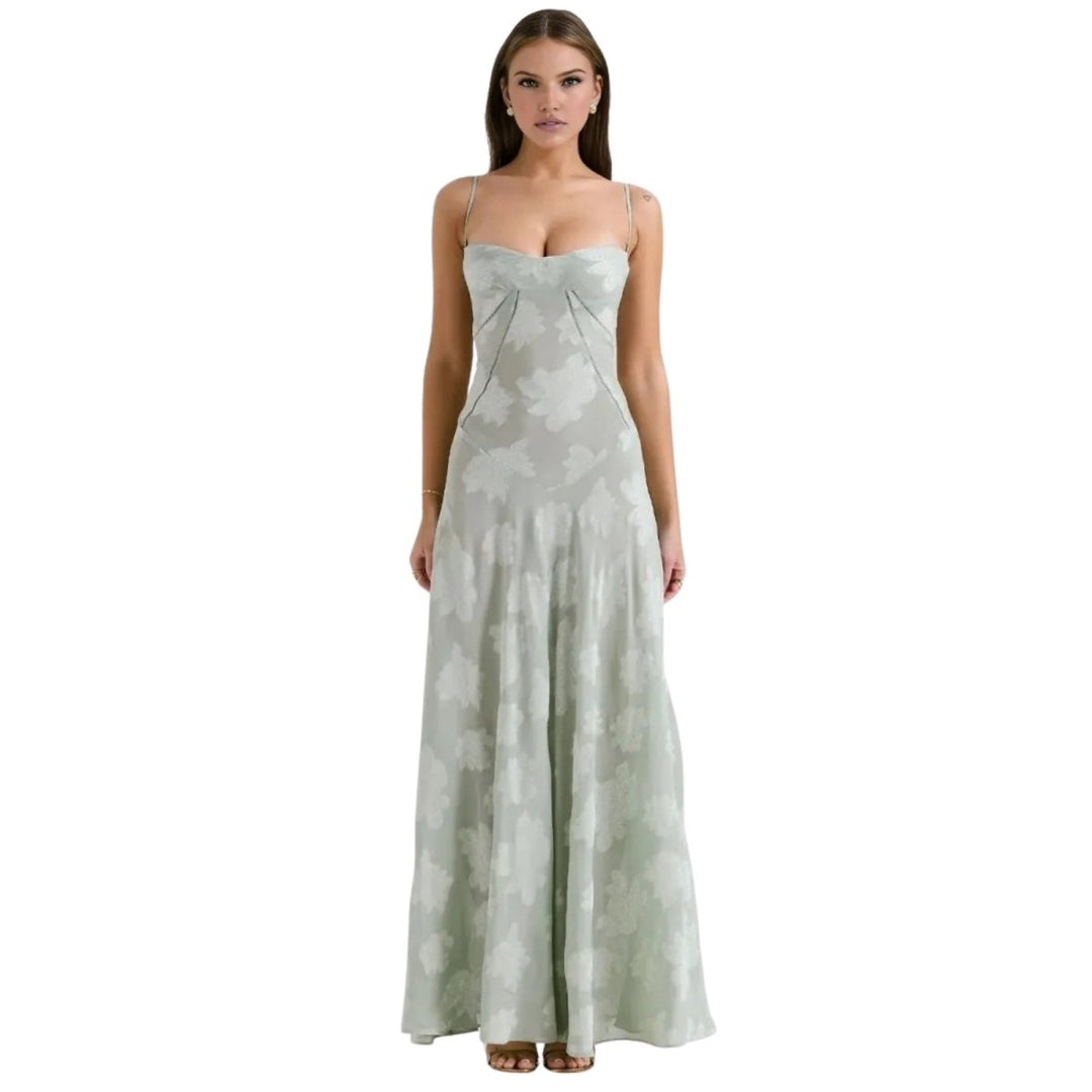 Enchanted Corset Maxi Kleid mit Schnürung am Rücken