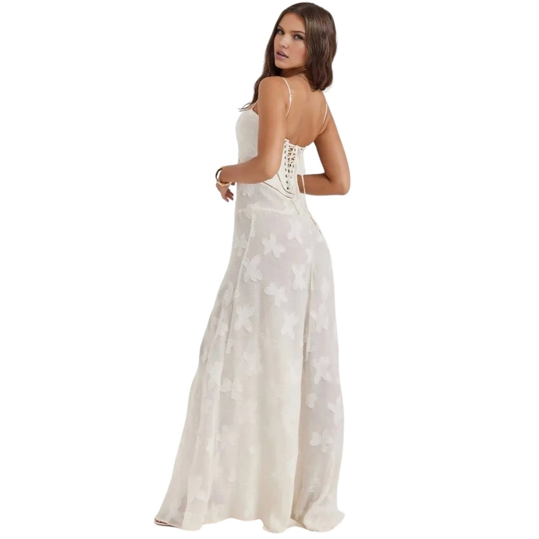 Enchanted Corset Maxi Kleid mit Schnürung am Rücken