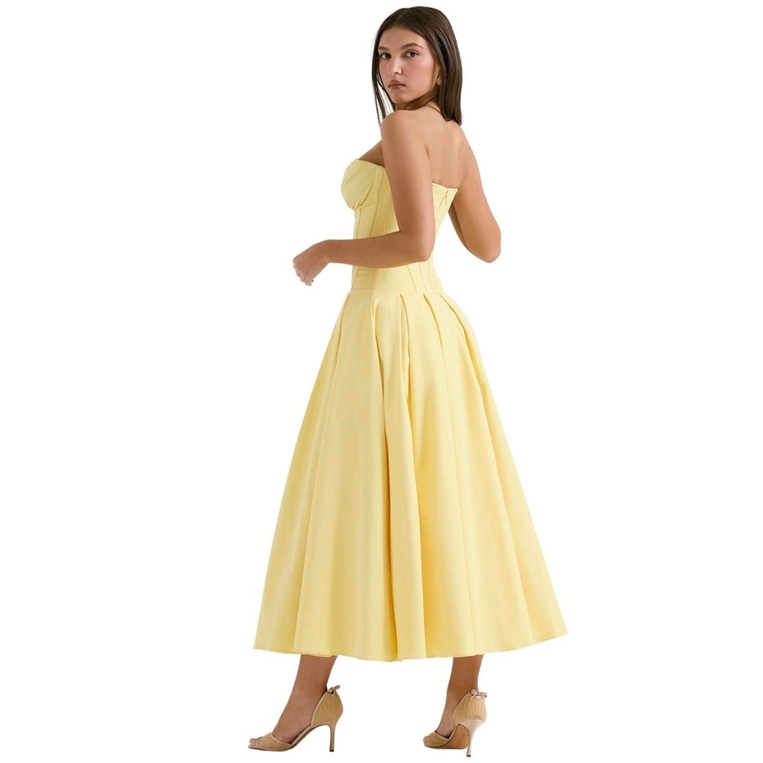 Laarni Kleid – Elegantes Korsett-Midi-Kleid für besondere Anlässe