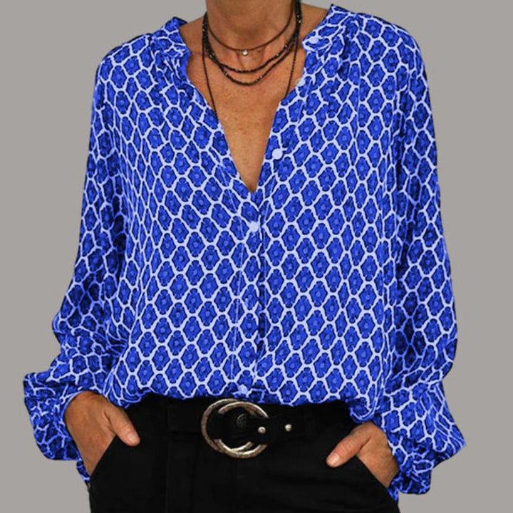Bluse Damen V-Ausschnitt elegant & bequem