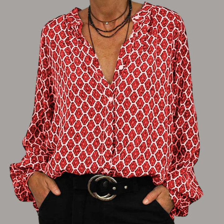 Bluse Damen V-Ausschnitt elegant & bequem