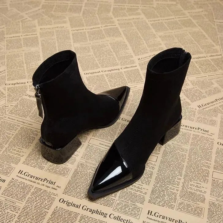 Faith | Damen Winter Ankle Boots Mit Blockabsatz