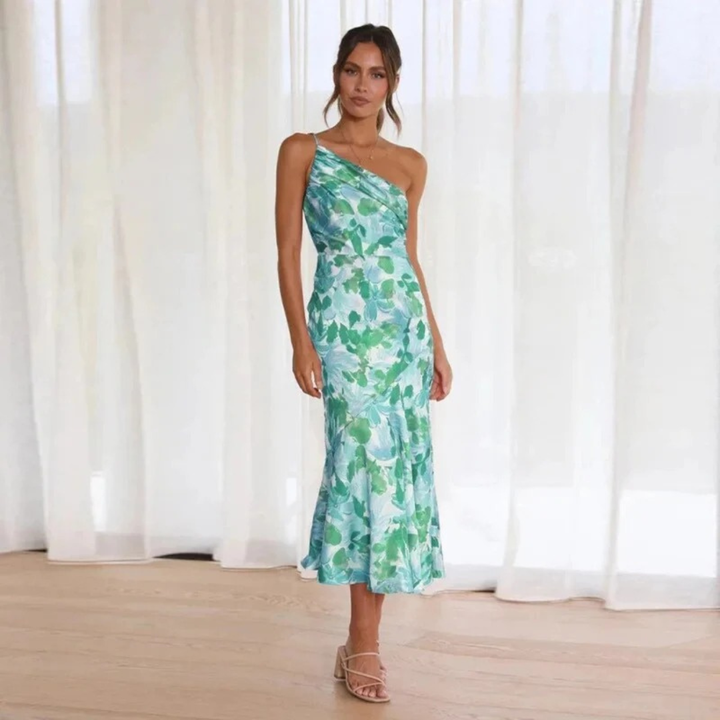 Lareen | Damen Midi Sommerkleid Mit Blumenmuster Für Alltag