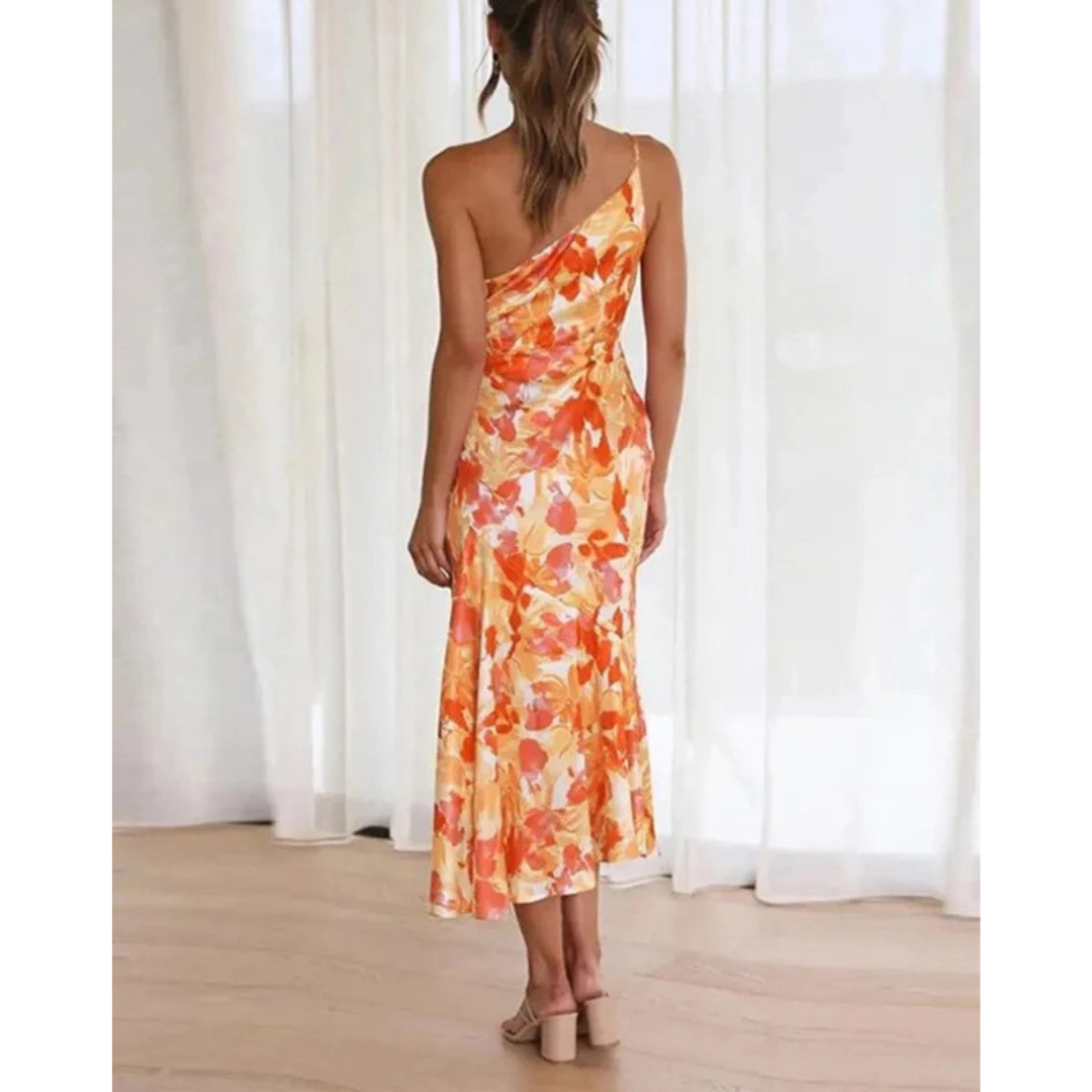 Lareen | Damen Midi Sommerkleid Mit Blumenmuster Für Alltag