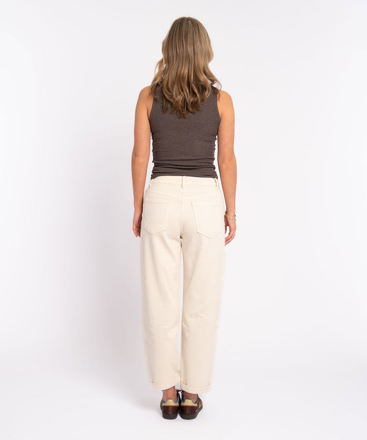 Stretch Mom Jeans Leava Beige Ladypolitan ♡