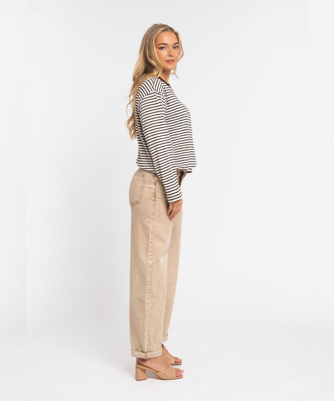 Stretch Balloon Jeans Laeticia Beige Ladypolitan ♡