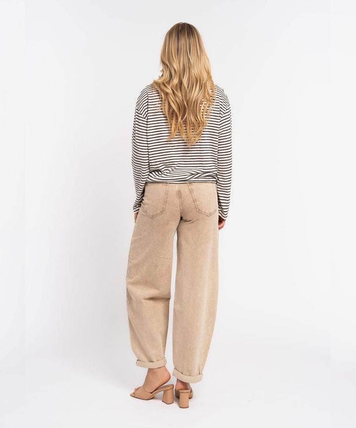 Stretch Balloon Jeans Laeticia Beige Ladypolitan ♡