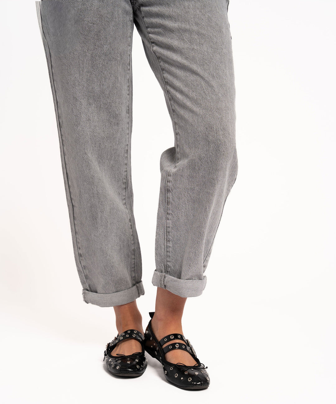 Stretch Mom Jeans Leava Grau Ladypolitan ♡