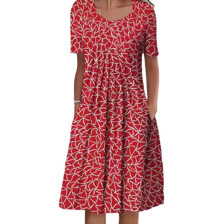 Lily – Stilvolles und lässiges Damenkleid mit floralem Muster und Taschen