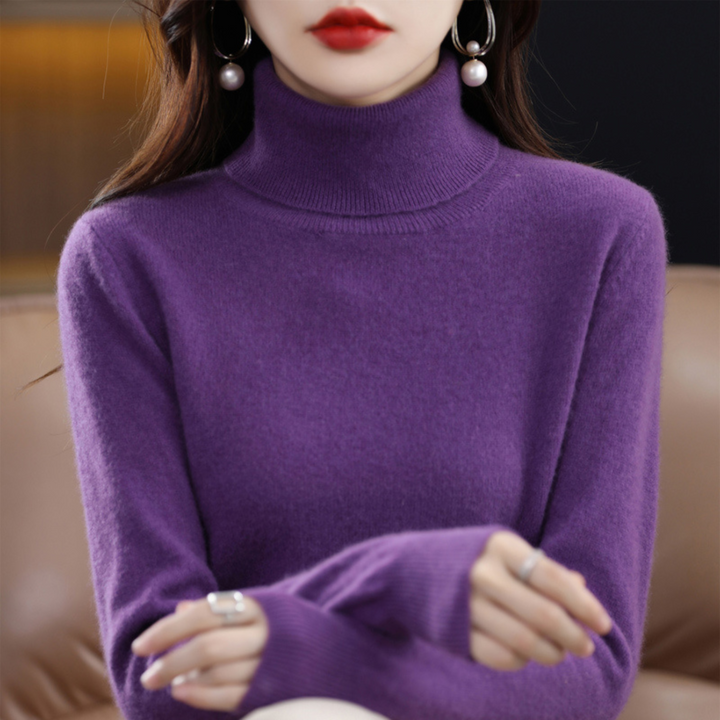 Pauline | Damen Winter Klassischer Rollkragenpullover