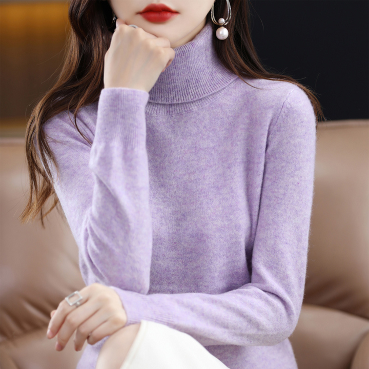 Pauline | Damen Winter Klassischer Rollkragenpullover