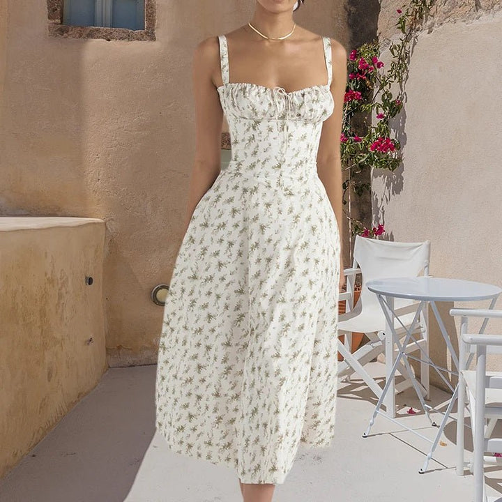 Sommerkleid Damen Bustier Midi mit Trägern