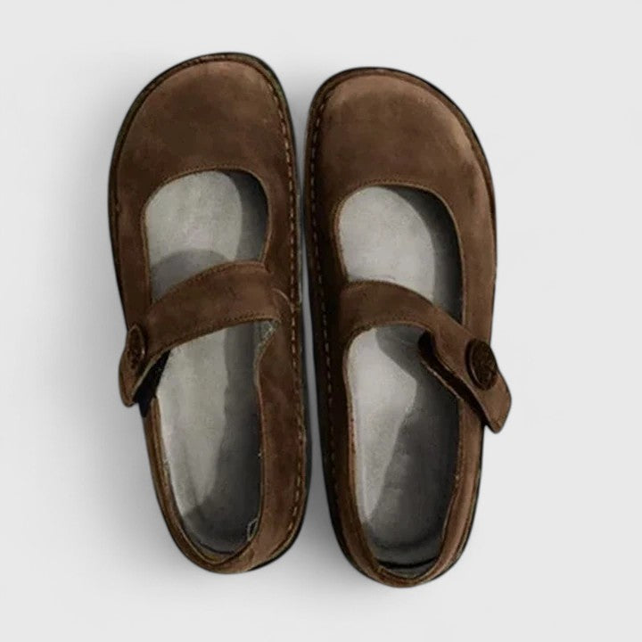 Orthopädische Damenschuhe mit verstellbarem Riemen