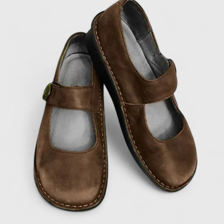 Orthopädische Damenschuhe mit verstellbarem Riemen