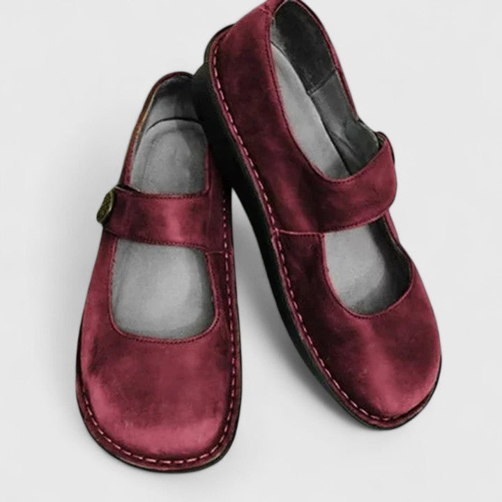 Orthopädische Damenschuhe mit verstellbarem Riemen
