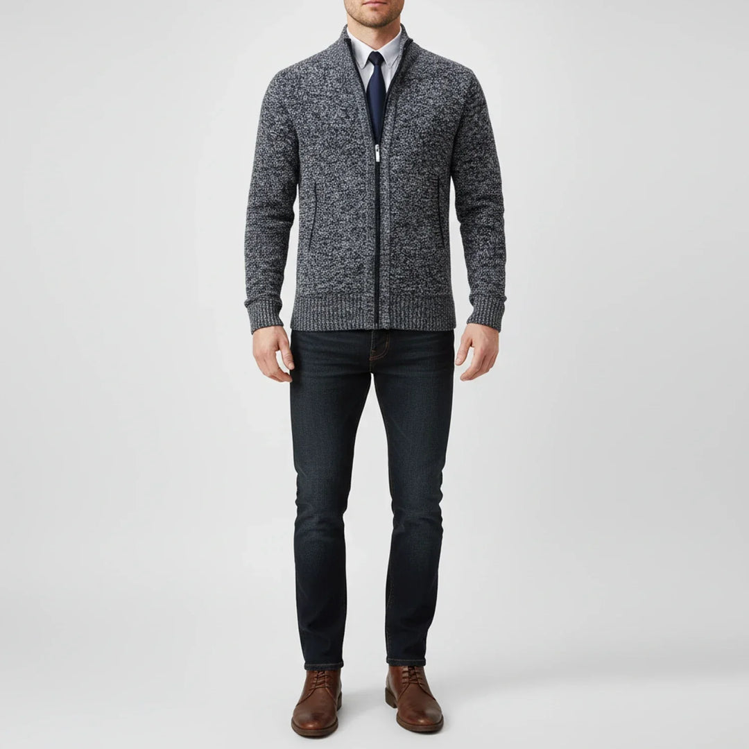 Christian | Herren Strickjacke mit Reißverschluss vorne