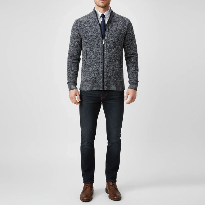 Christian | Herren Strickjacke mit Reißverschluss vorne