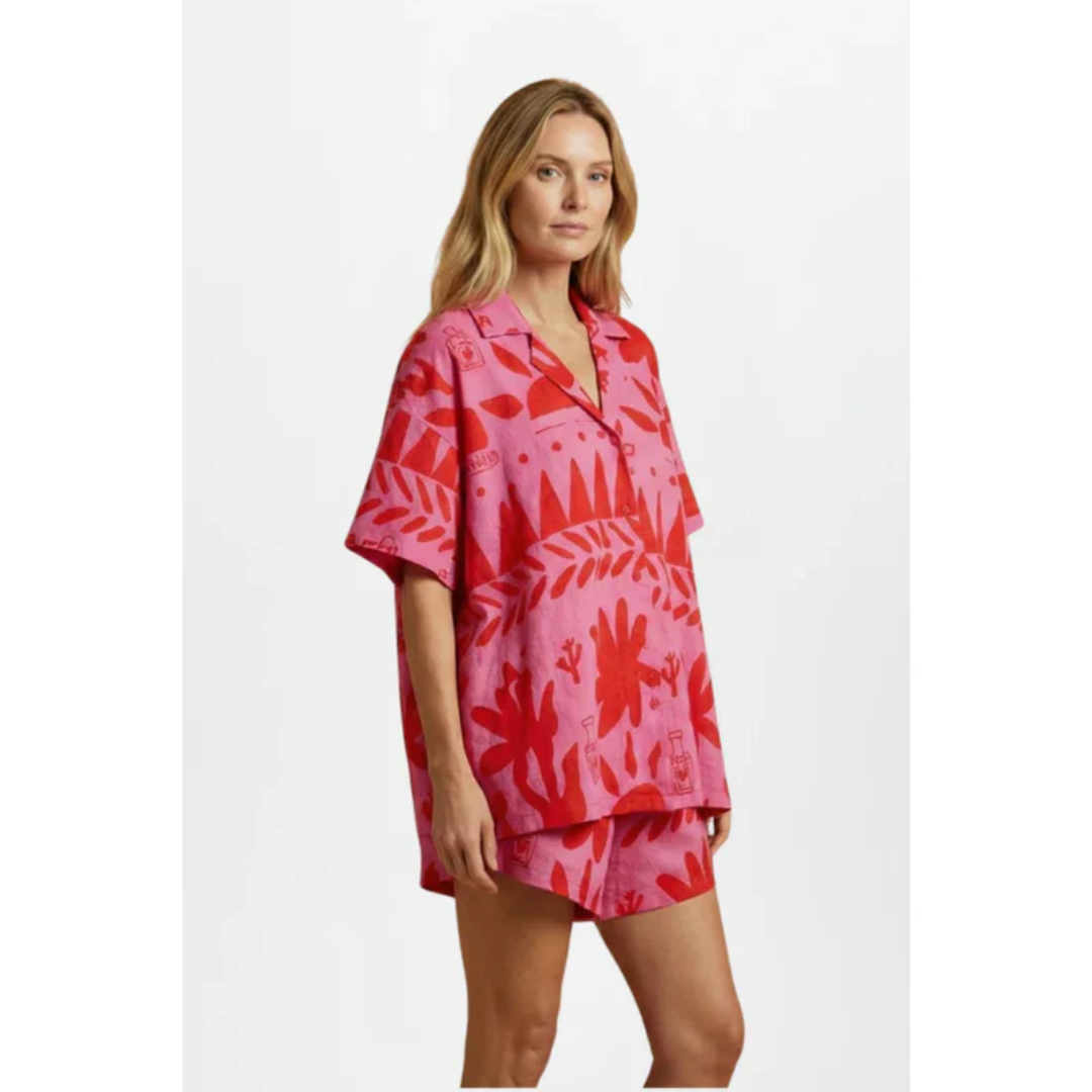 Lotta | Damen Zweiteiler Mit Shorts Kurzarm Für Strand