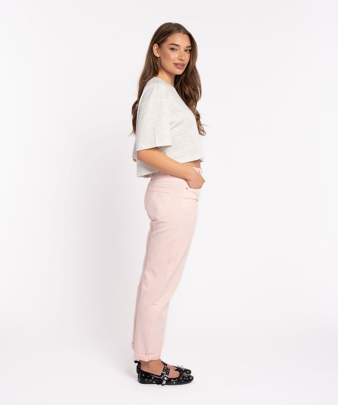 Stretch Mom Jeans Leava Rosa Ladypolitan ♡