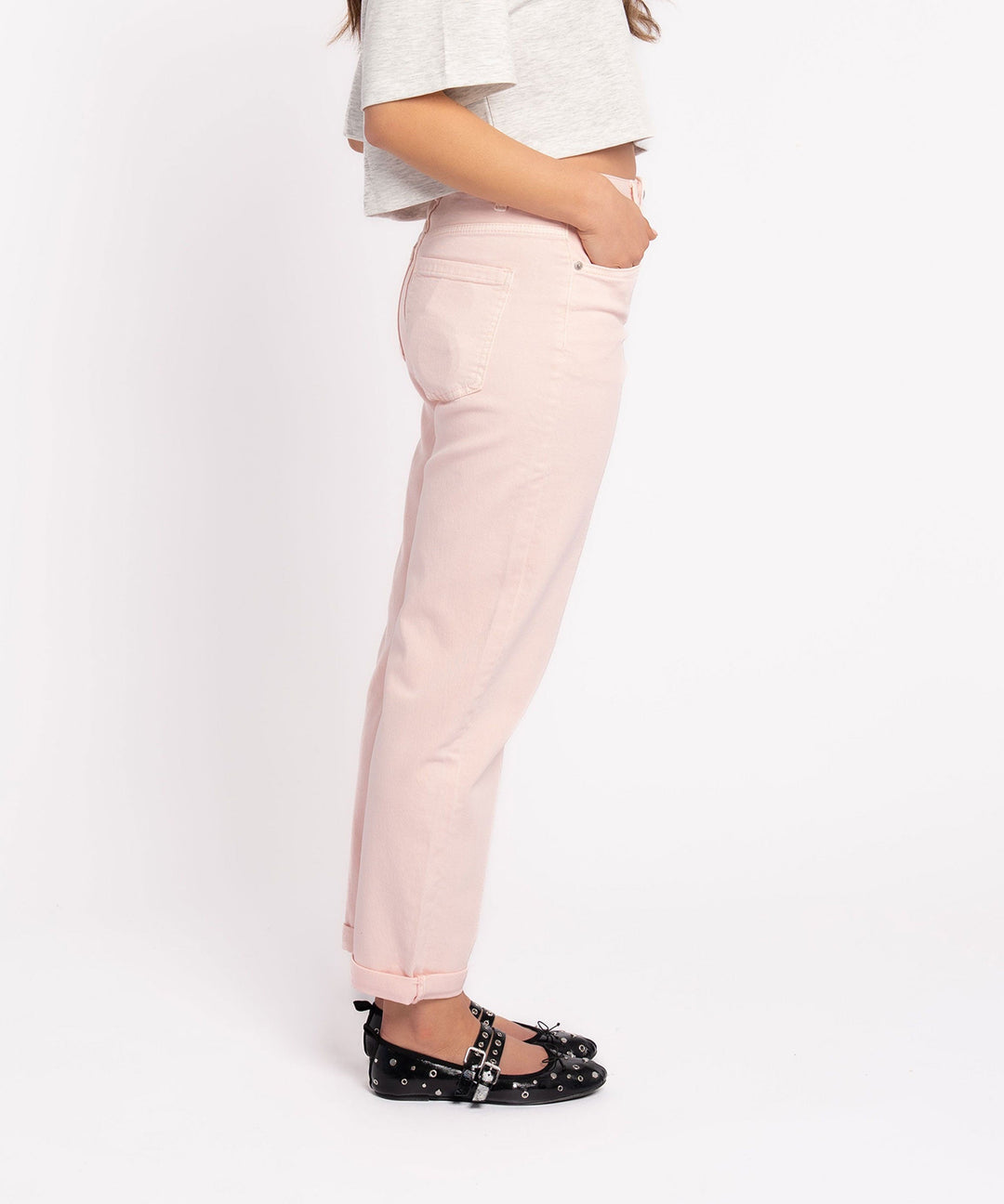 Stretch Mom Jeans Leava Rosa Ladypolitan ♡