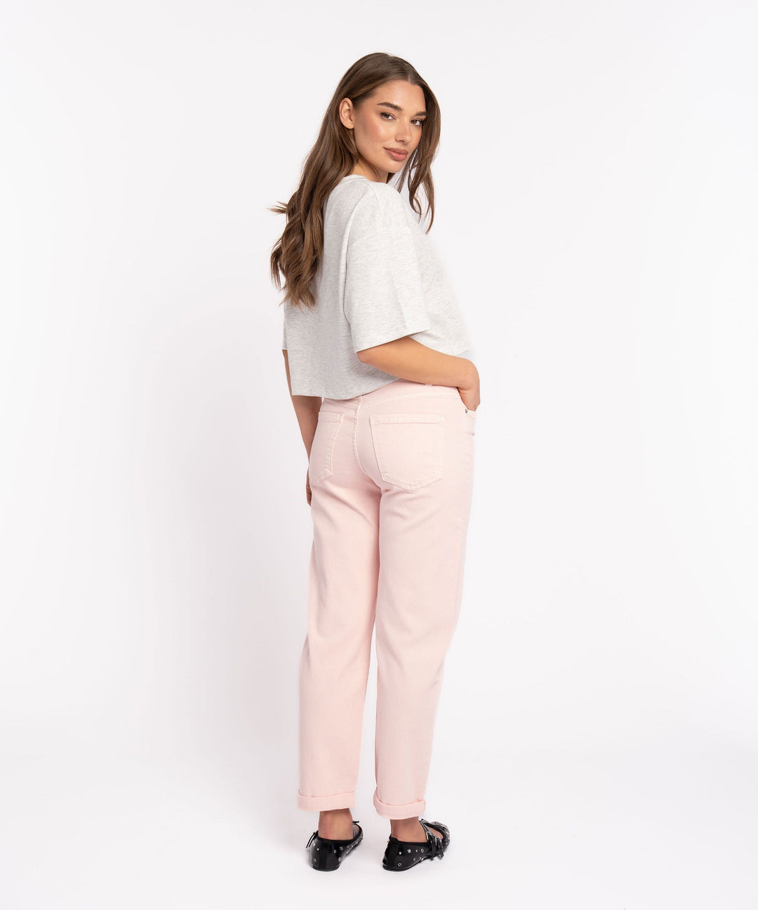 Stretch Mom Jeans Leava Rosa Ladypolitan ♡