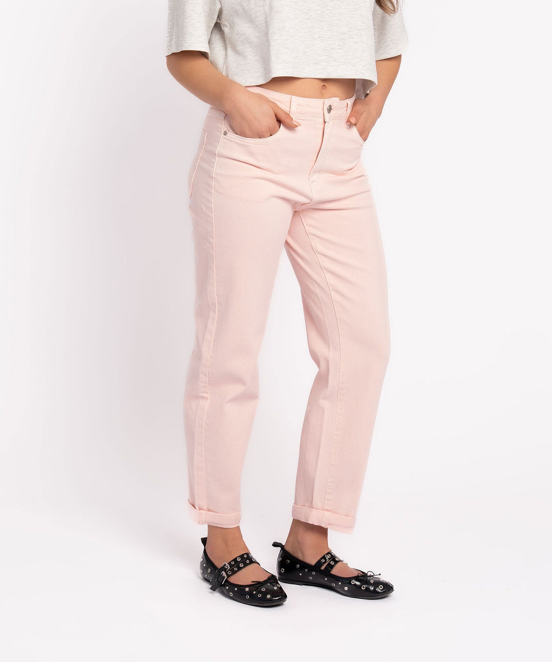 Stretch Mom Jeans Leava Rosa Ladypolitan ♡