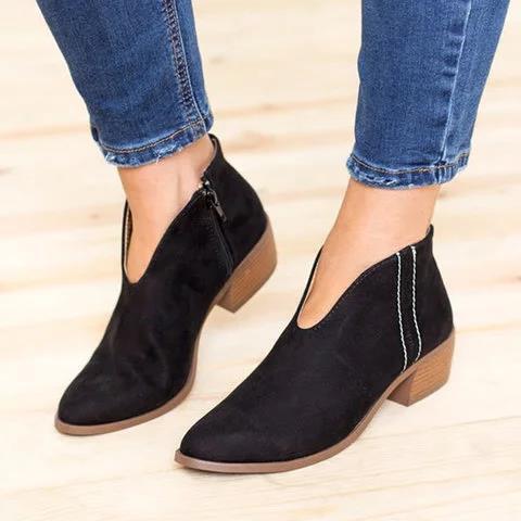 Freizeit Stiefeletten | V-Ausschnitt zum Reinschlüpfen