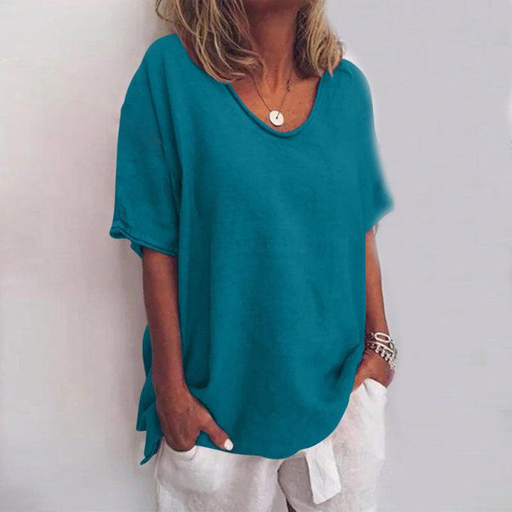 Paula – Locker geschnittenes Kurzarm Top