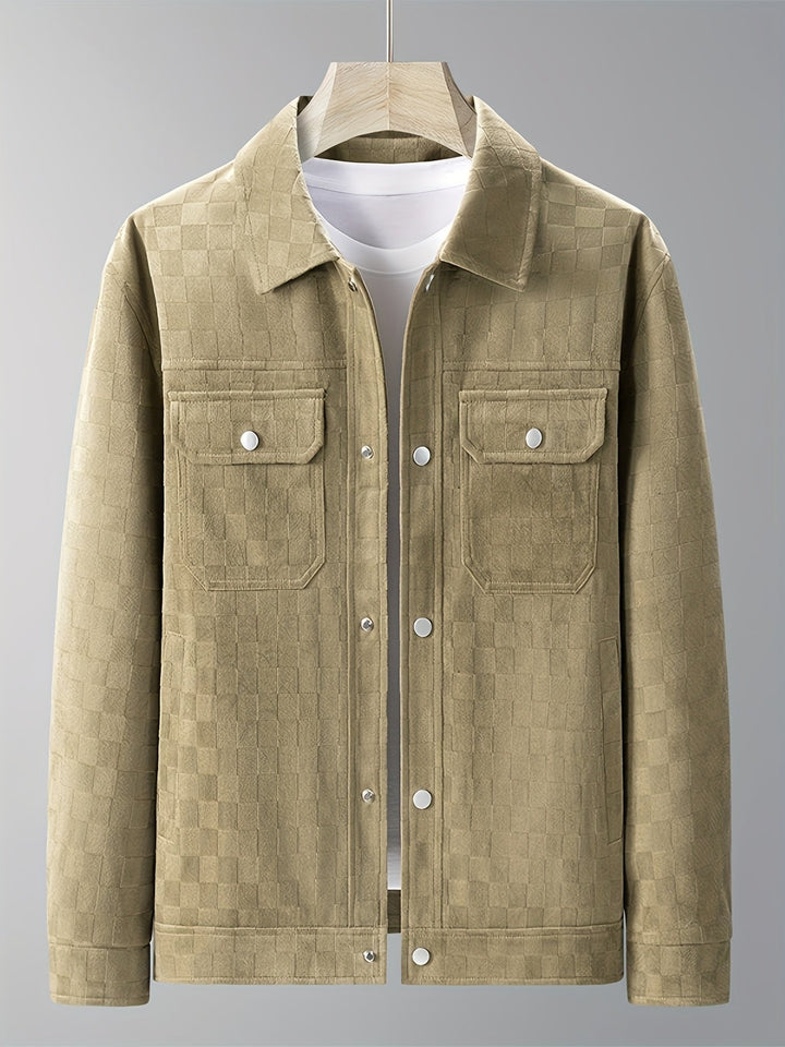 Luis – Checkered Suede Jacket - Image 7