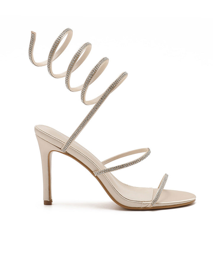 Heels Mala Strass Weiß