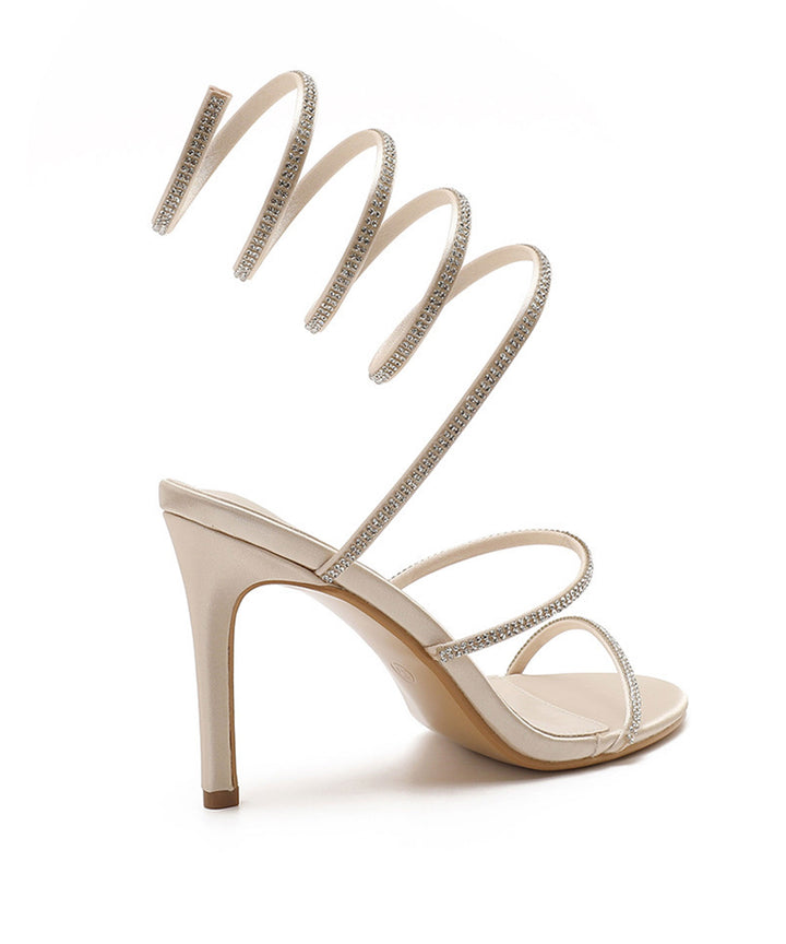 Heels Mala Strass Weiß