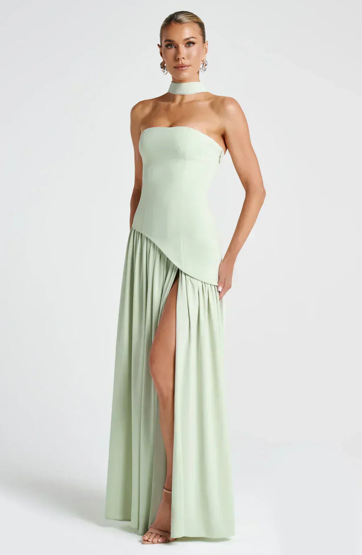 Johanna | Damen Asymmetrisches Maxi Kleid für Hochzeitsgäste