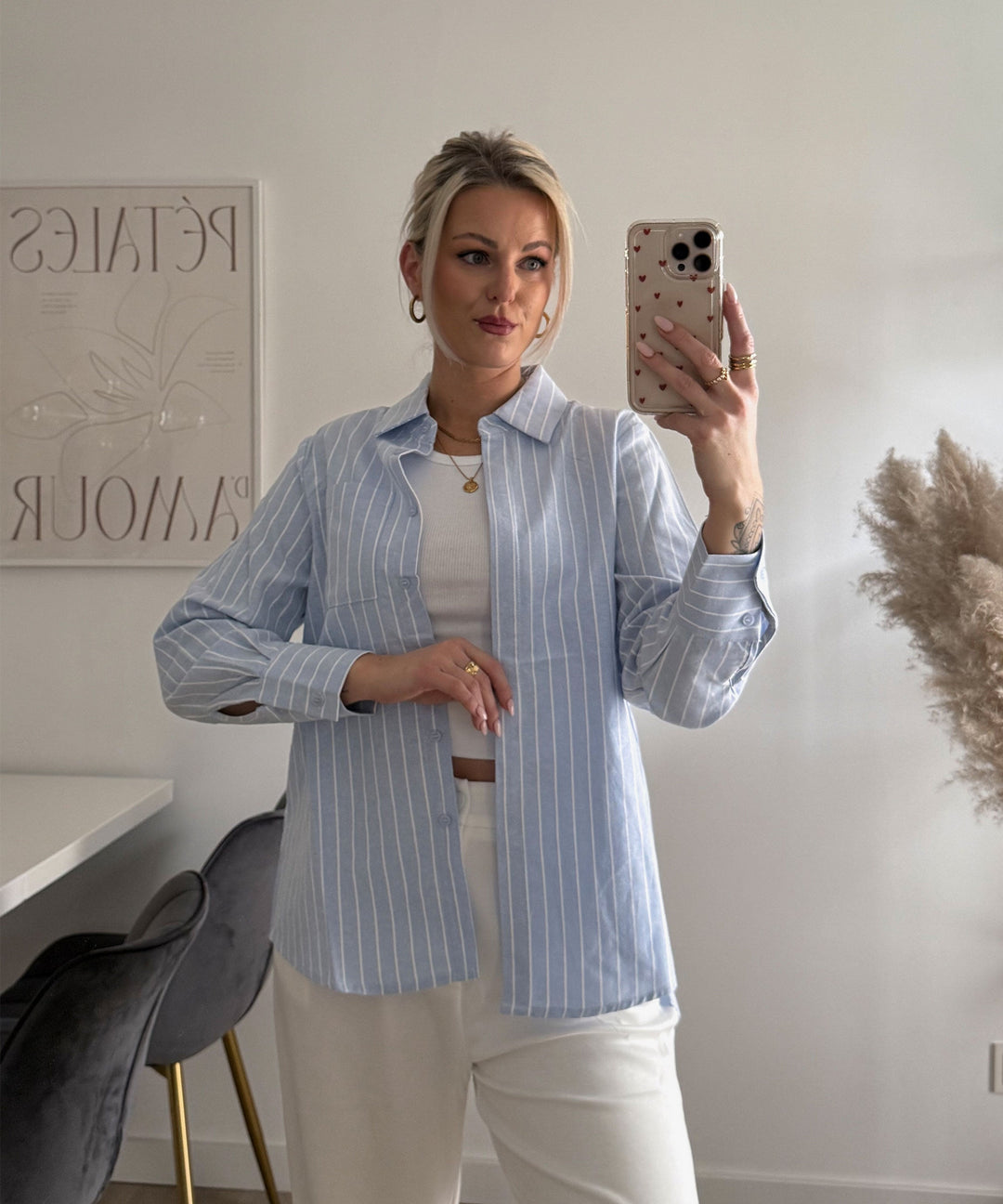 Bluse Maraia Streifen Blau