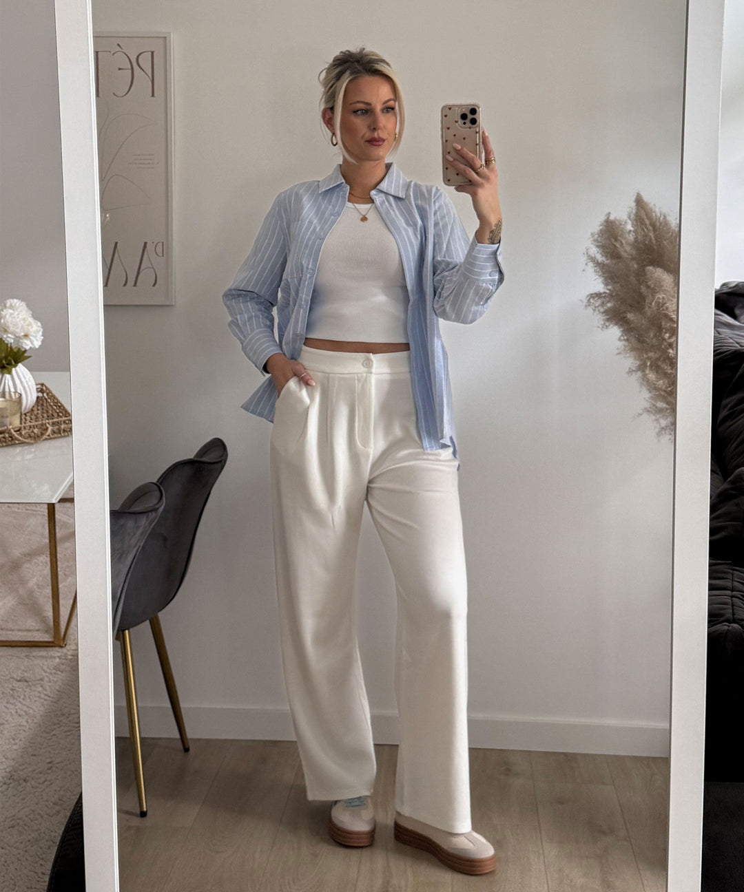 Bluse Maraia Streifen Blau