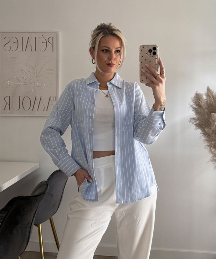 Bluse Maraia Streifen Blau