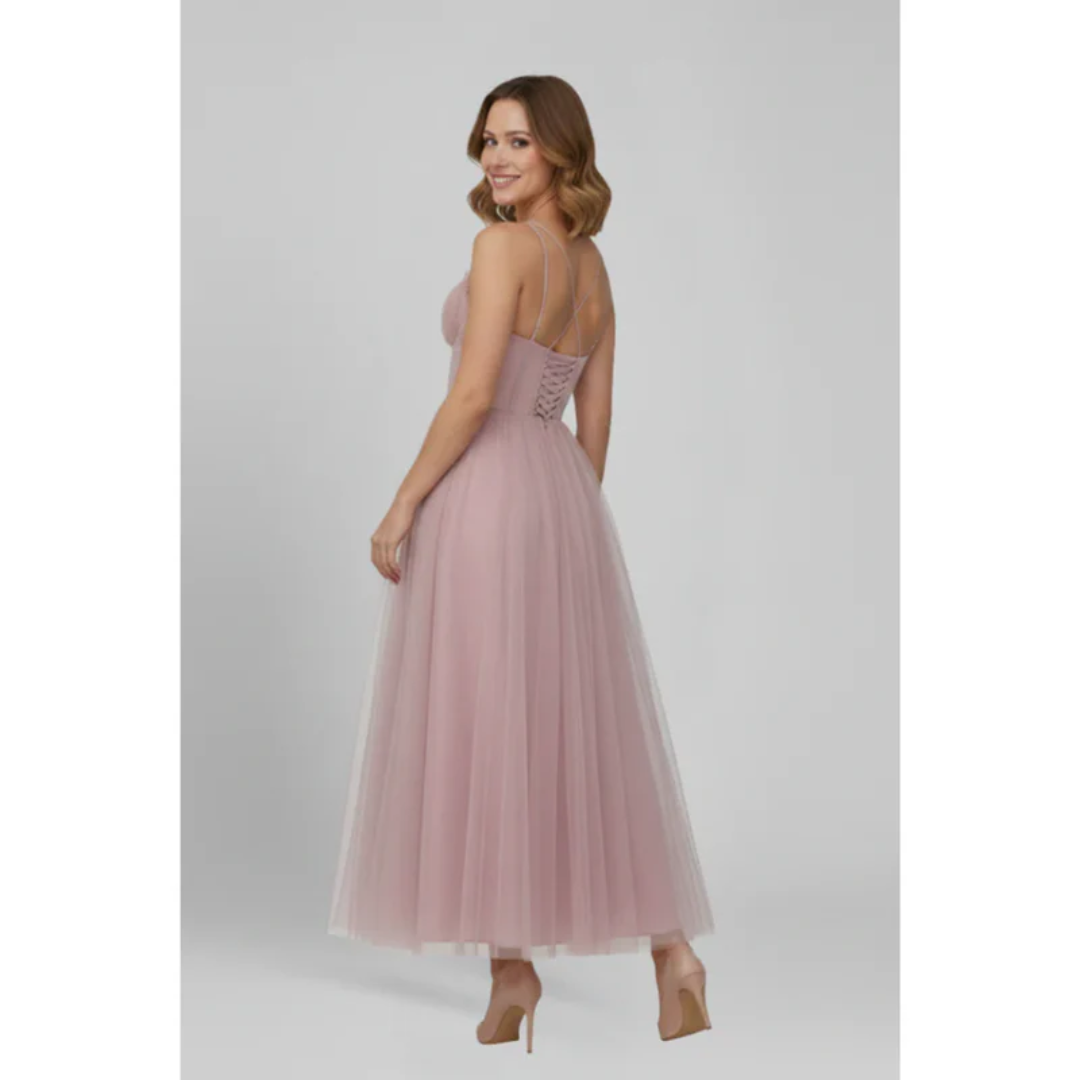 Mareike | Damen Maxikleid Für Abend Mit Bandeau