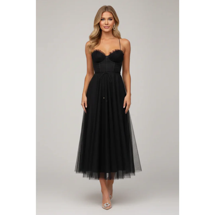 Mareike | Damen Maxikleid Für Abend Mit Bandeau