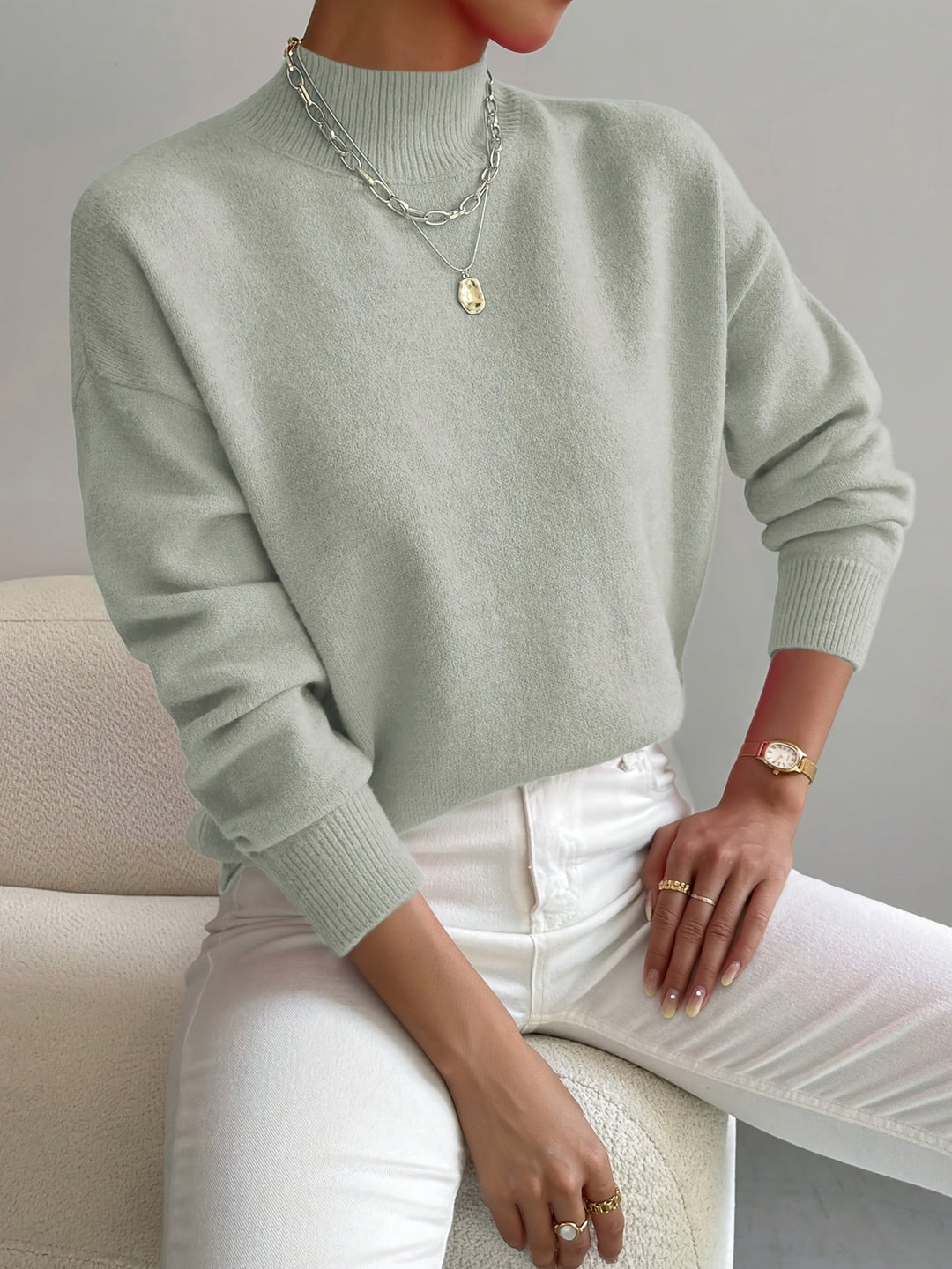 Elke | Damen Eleganter Rollkragenpullover