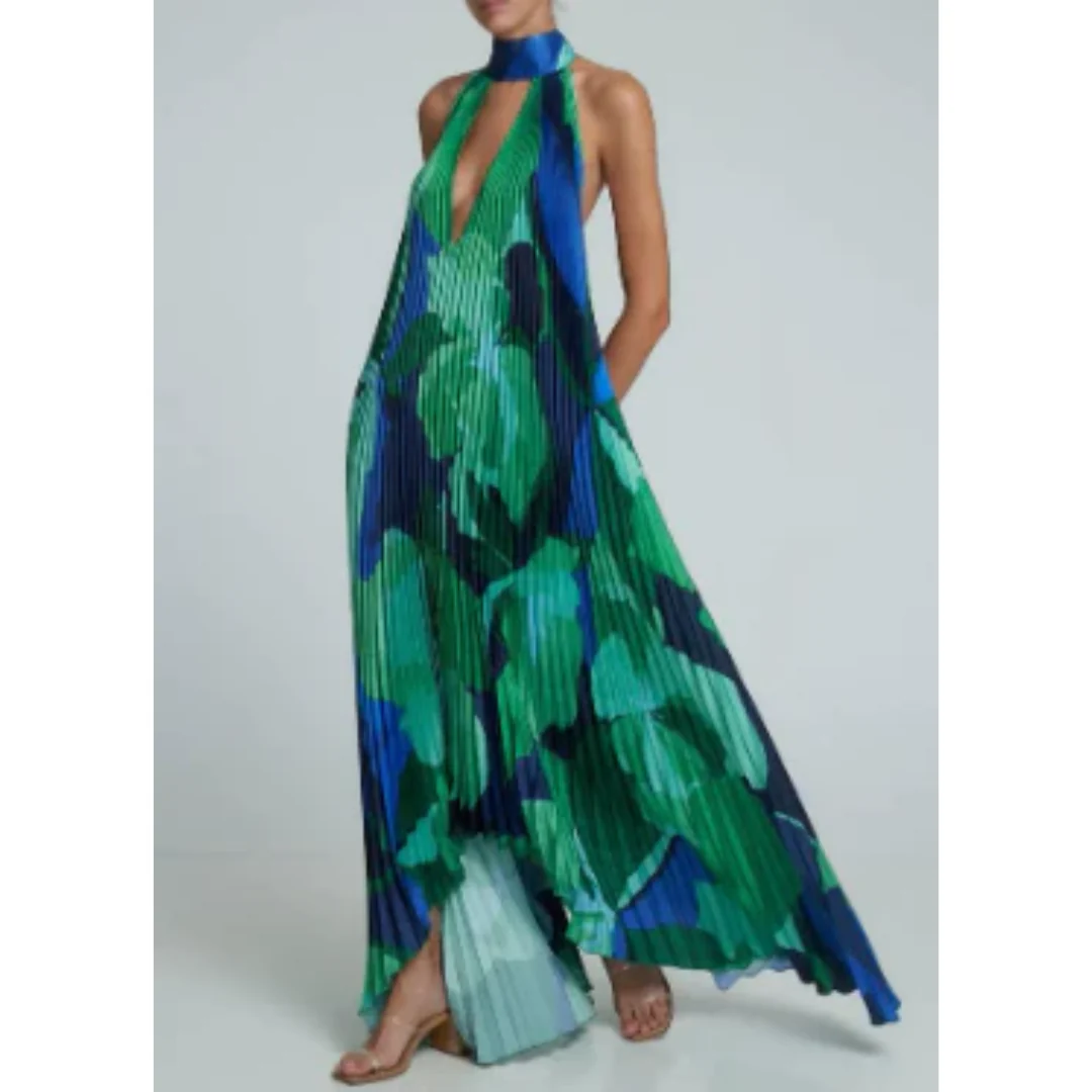 Maribel | Damen Sommerkleid Maxi Leicht Elegant