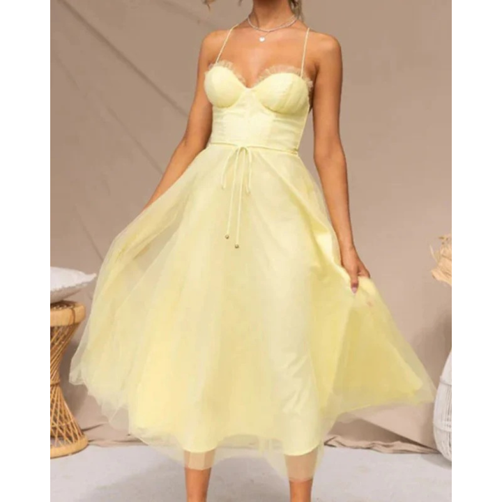 Marie | Damen Cocktailkleid Midi Für Sommer
