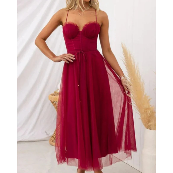 Marie | Damen Cocktailkleid Midi Für Sommer