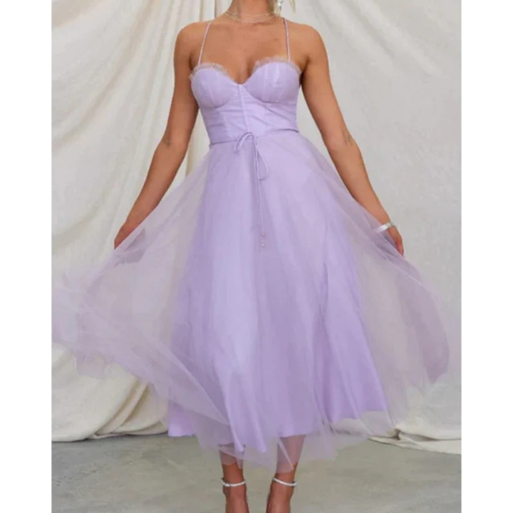 Marie | Damen Cocktailkleid Midi Für Sommer