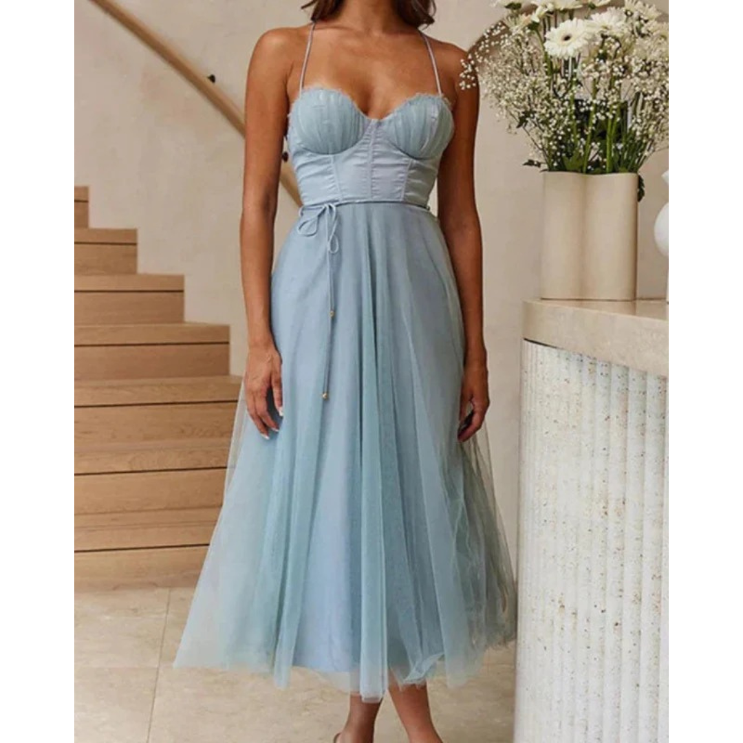 Marie | Damen Cocktailkleid Midi Für Sommer