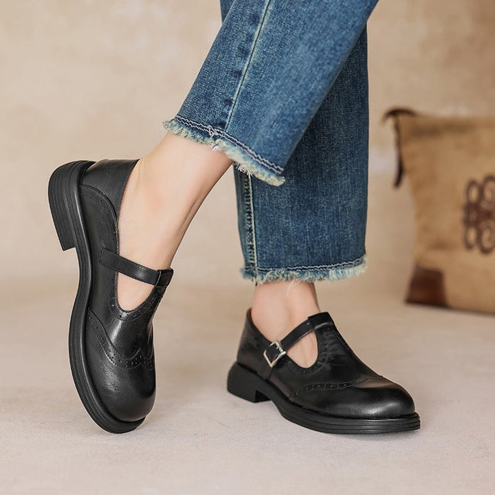 Eleganter Loafer Damen flach mit Riemen