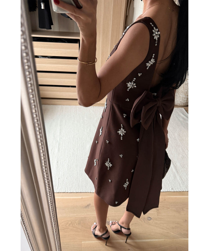 Mini Kleid Maxia Braun Ladypolitan ♡