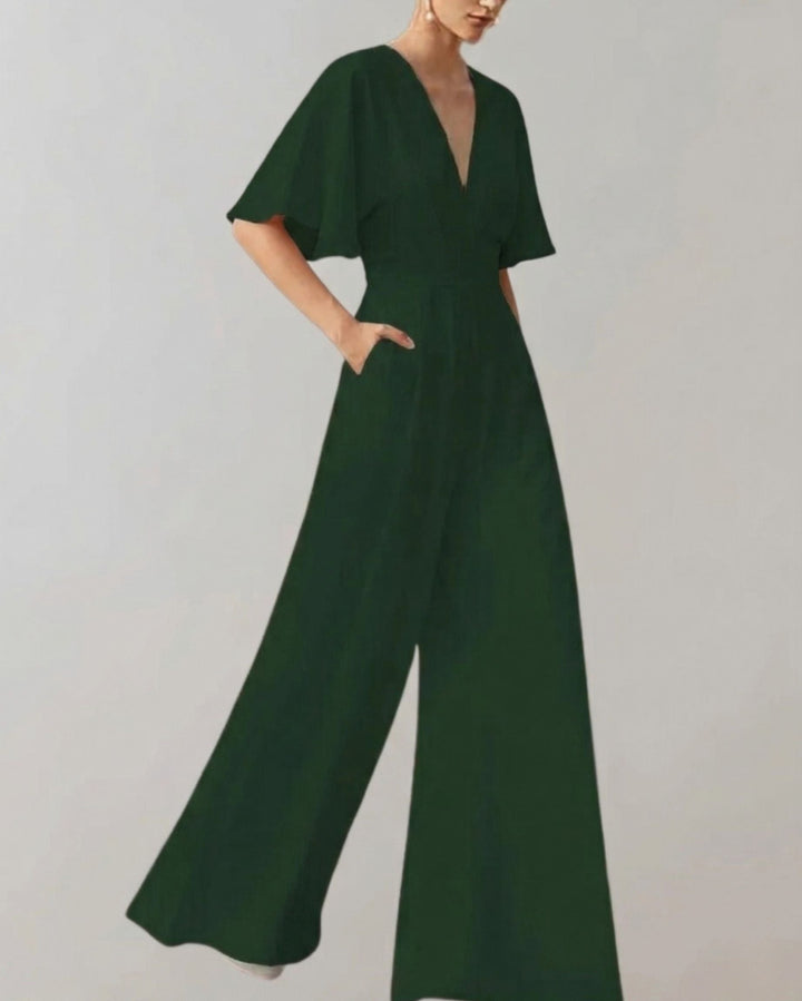 Melanie | Komfortabler Overall mit weiten Hosenbeinen