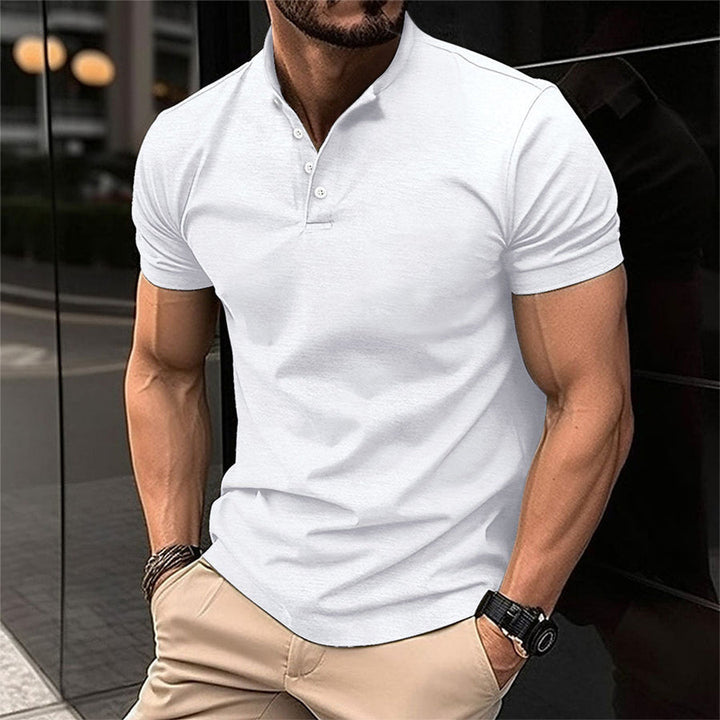 Sebastian | Herren Slim Knopfleiste Freizeit T-Shirt