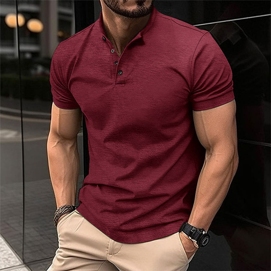 Sebastian | Herren Slim Knopfleiste Freizeit T-Shirt