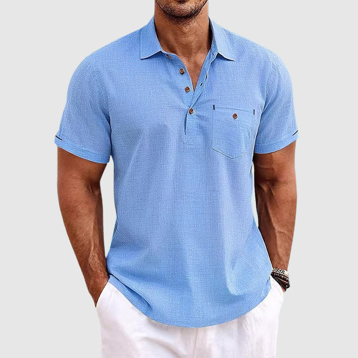 Robert | Herren Knopfleiste Taschen Polohemd