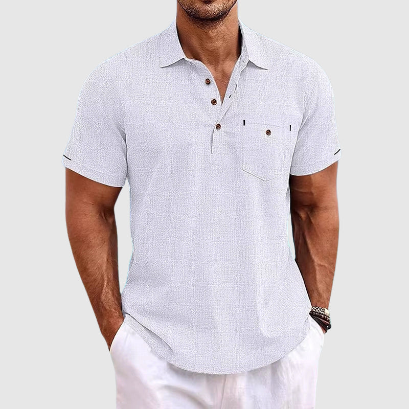 Robert | Herren Knopfleiste Taschen Polohemd